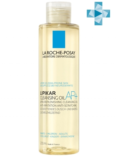 Смягчающее масло для ванны и душа для сухой и склонной к атопии кожи младенцев, детей и взрослых AP+, 200 мл