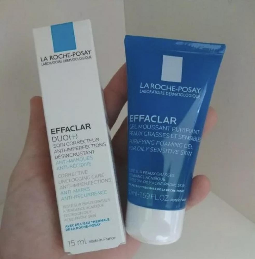 Effaclar gel moussant purifiant peaux grasses. Набор la Roche-Posay Effaclar. Ля Рош эфаклар набор. Ля Рош набор эфаклар дуо+гель. La Roche-Posay Effaclar Duo(+) крем гель.