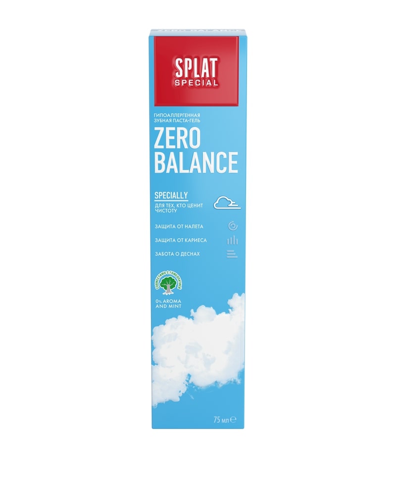 Splat Гипоаллергенная зубная паста Зеро баланс, 75 мл (Splat, Special)
