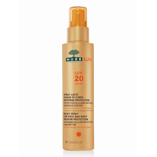 Нюкс Nuxe Sun Спрей-молочко для лица и тела со средней степенью защиты SPF20, 150 мл (Nuxe, Nuxe Sun) фото 0