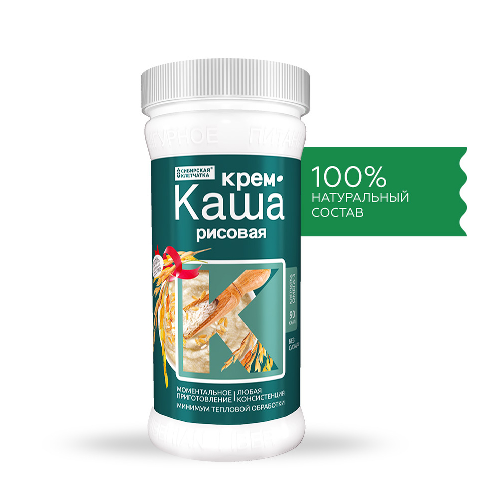  Крем каша рисовая, 400 гр (Сибирская клетчатка, Здоровое питание) фото 1
