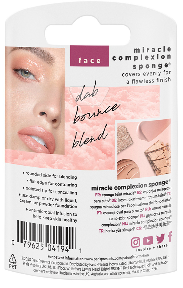 Реал Техникс Спонж для макияжа ярко-малинового оттенка Miracle Complexion Limited Edition, 1 шт (Real Techniques, Love IRL) фото 2