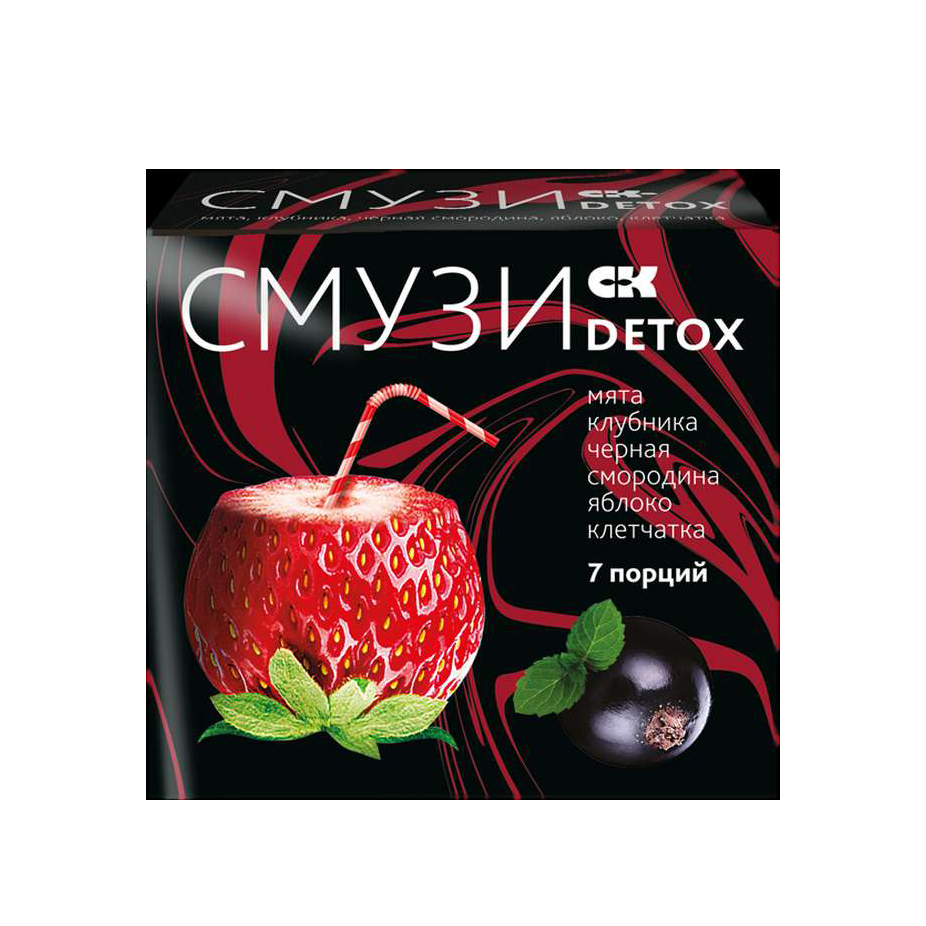 Смузи Detox мята, клубника, чёрная смородина, яблоко 12 гр х 7 пакетиков (Сибирская клетчатка, Смузи Detox)  Смузи Detox мята, клубника, чёрная смородина, яблоко 12 гр х 7 пакетиков (Сибирская клетчатка, Смузи Detox) фото 1
