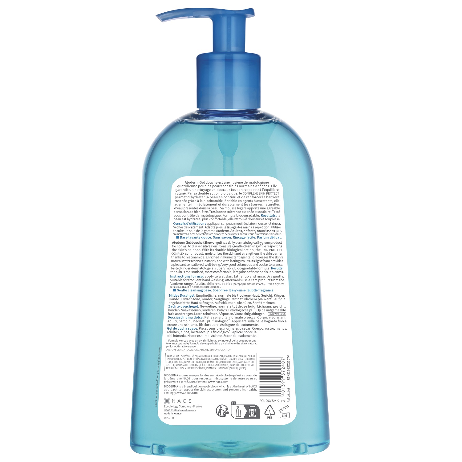 Биодерма Гель для душа, 500 мл (Bioderma, Atoderm) фото 8