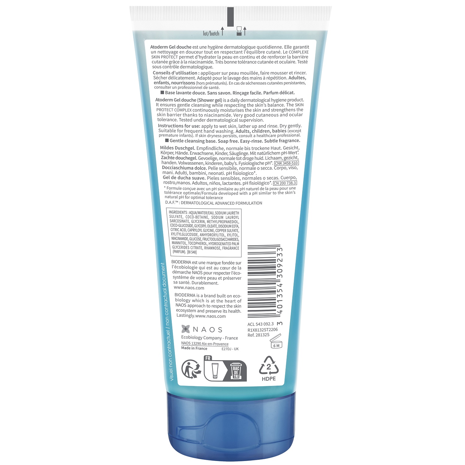 Биодерма Гель для душа, 100 мл (Bioderma, Atoderm) фото 1