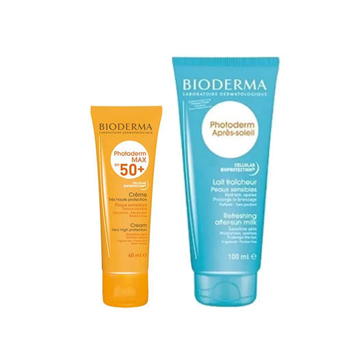 Биодерма Набор Фотодерм: Мах Крем SPF 50+, 40 мл + Молочко после солнца Фотодерм 100 мл (Bioderma, Photoderm) фото 0