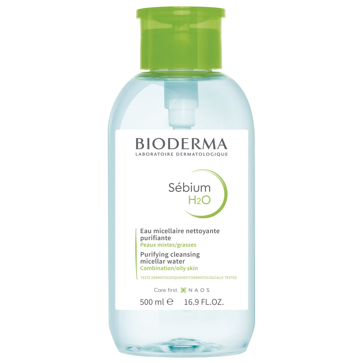 Биодерма Мицеллярная вода для жирной и проблемной кожи с помпой, 500 мл (Bioderma, Sebium) фото 0