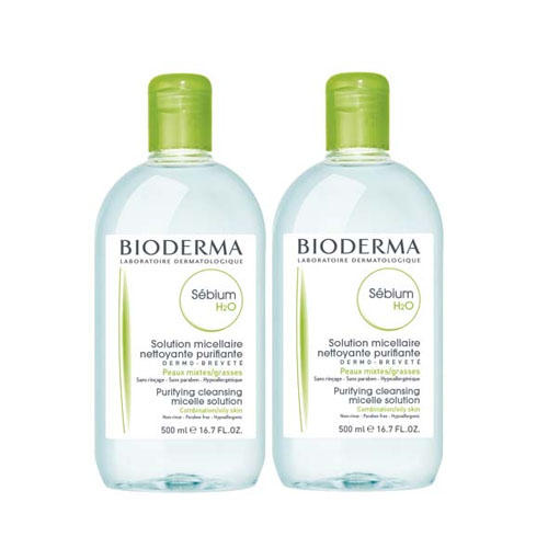 Биодерма Мицеллярная вода Себиум H2O, 500 мл х 2 шт. (Bioderma, Sebium) фото 0
