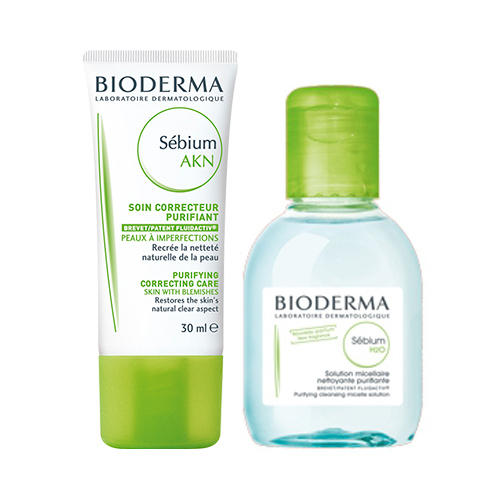 Биодерма Набор Эмульсия Себиум AKN 30 мл + Себиум Вода 100 мл (Bioderma, Sebium) фото 0