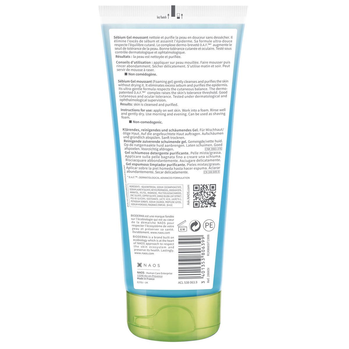 Биодерма Очищающий гель-мусс для жирной и проблемной кожи, 200 мл (Bioderma, Sebium) фото 8