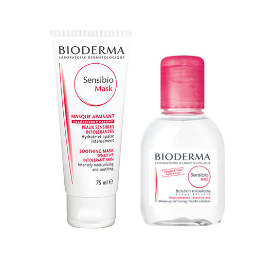 Биодерма Набор Сенсибио Маска успокаивающая 75 мл + Сенсибио вода 100 мл (Bioderma, Sensibio) фото 0