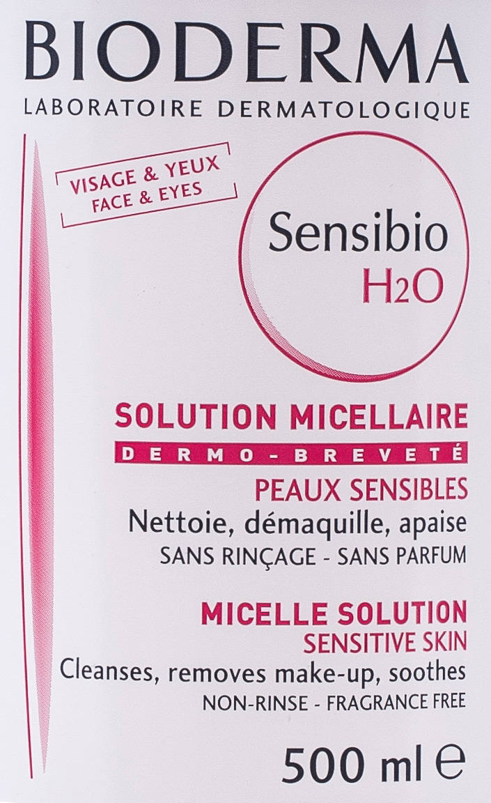 Биодерма Очищающая вода Сенсибио H2O 500 мл (Bioderma, Sensibio) фото 1