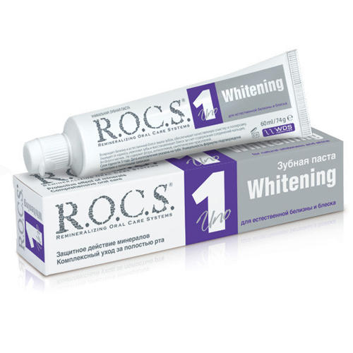 Рокс Зубная паста Uno Whitening 74 гр (R.O.C.S., Зубные пасты Adults) фото 5