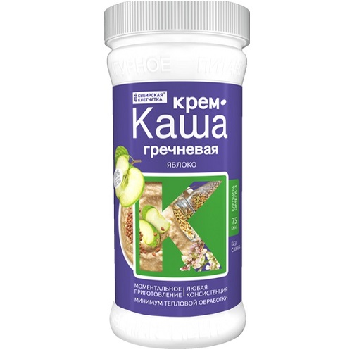  Крем каша гречневая с яблоком, 400 гр (Сибирская клетчатка, Здоровое питание) фото 1
