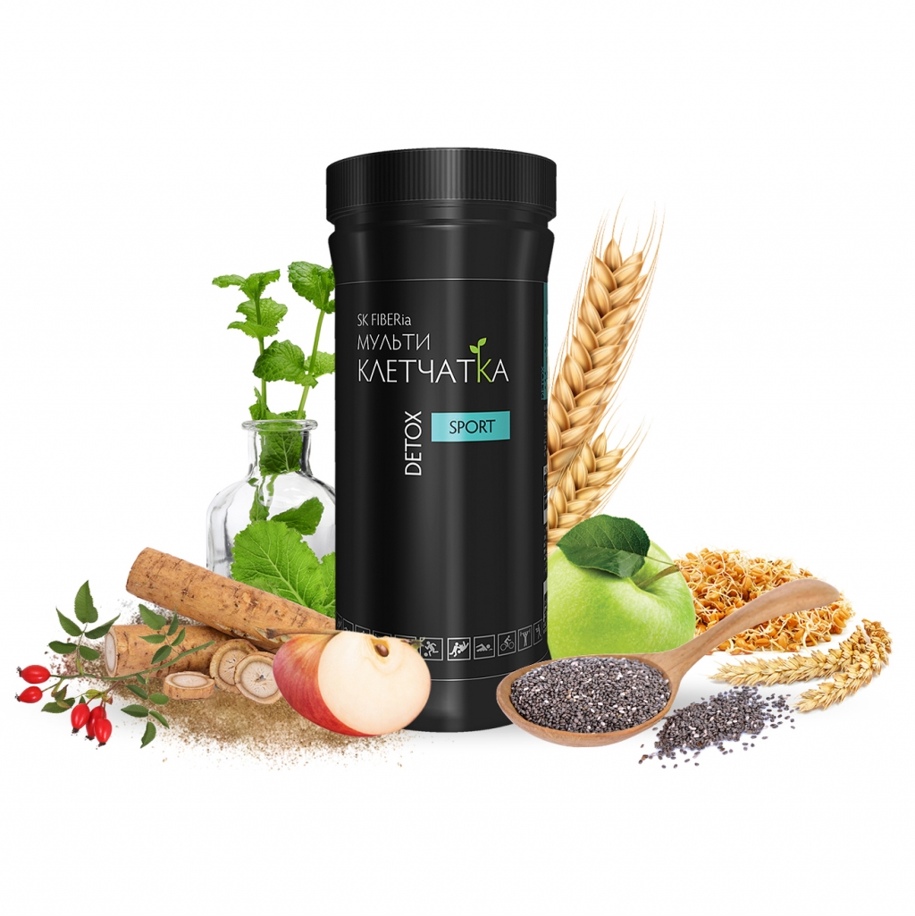  Коктейль SK FIBERia Detox клетчатка 350 гр (Сибирская клетчатка, Спортивные коктейли) фото 1