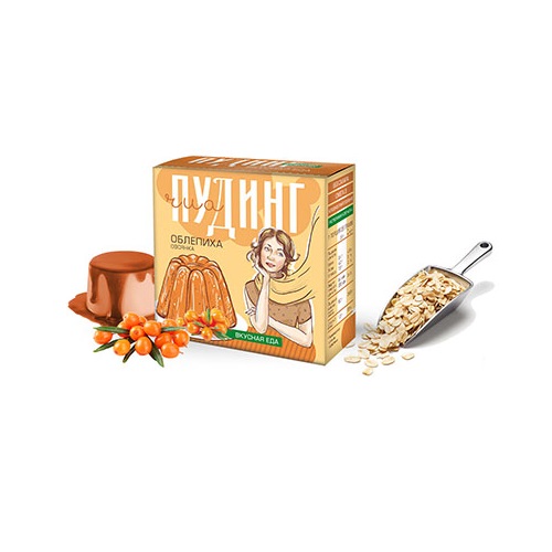  Сухой десерт Чиа пудинг, облепиха, яблоко, 2 саше х 28 гр (Сибирская клетчатка, Здоровое питание) фото 1