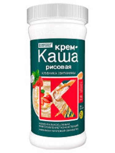  Крем каша рисовая с клубникой и витаминами, 400 гр (Сибирская клетчатка, Здоровое питание) фото 1