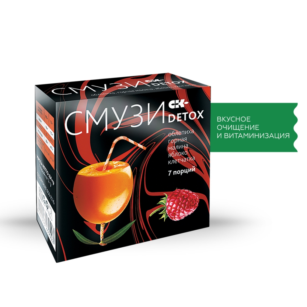  Смузи Detox малина, облепиха, яблоко 7 саше (Сибирская клетчатка, Смузи Detox) фото 1