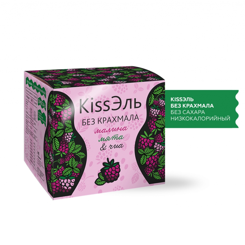 Кисель серии kissЭль без крахмала, Малина, мята, 14 гр х 8 пакетиков (Сибирская клетчатка, Здоровое питание)  Кисель серии kissЭль без крахмала, Малина, мята, 14 гр х 8 пакетиков (Сибирская клетчатка, Здоровое питание) фото 1