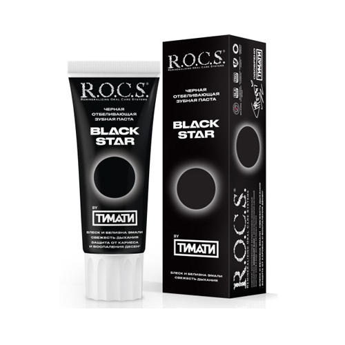 Рокс Зубная паста Black Star Черная отбеливающая, 74 гр (R.O.C.S., Зубные пасты Adults) фото 0