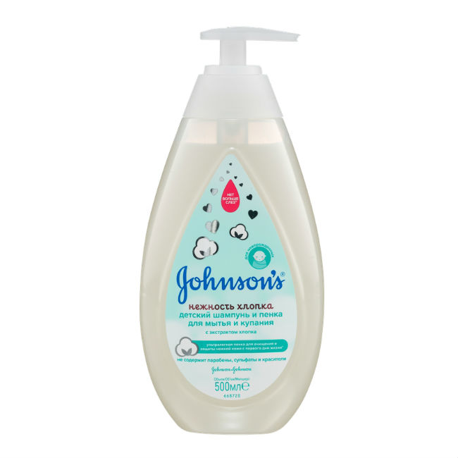 

Johnson’s baby Детский шампунь и пенка для мытья и купания Нежность хлопка 500 мл (Johnson’s baby, Гигиена и купание), Гигиена и купание