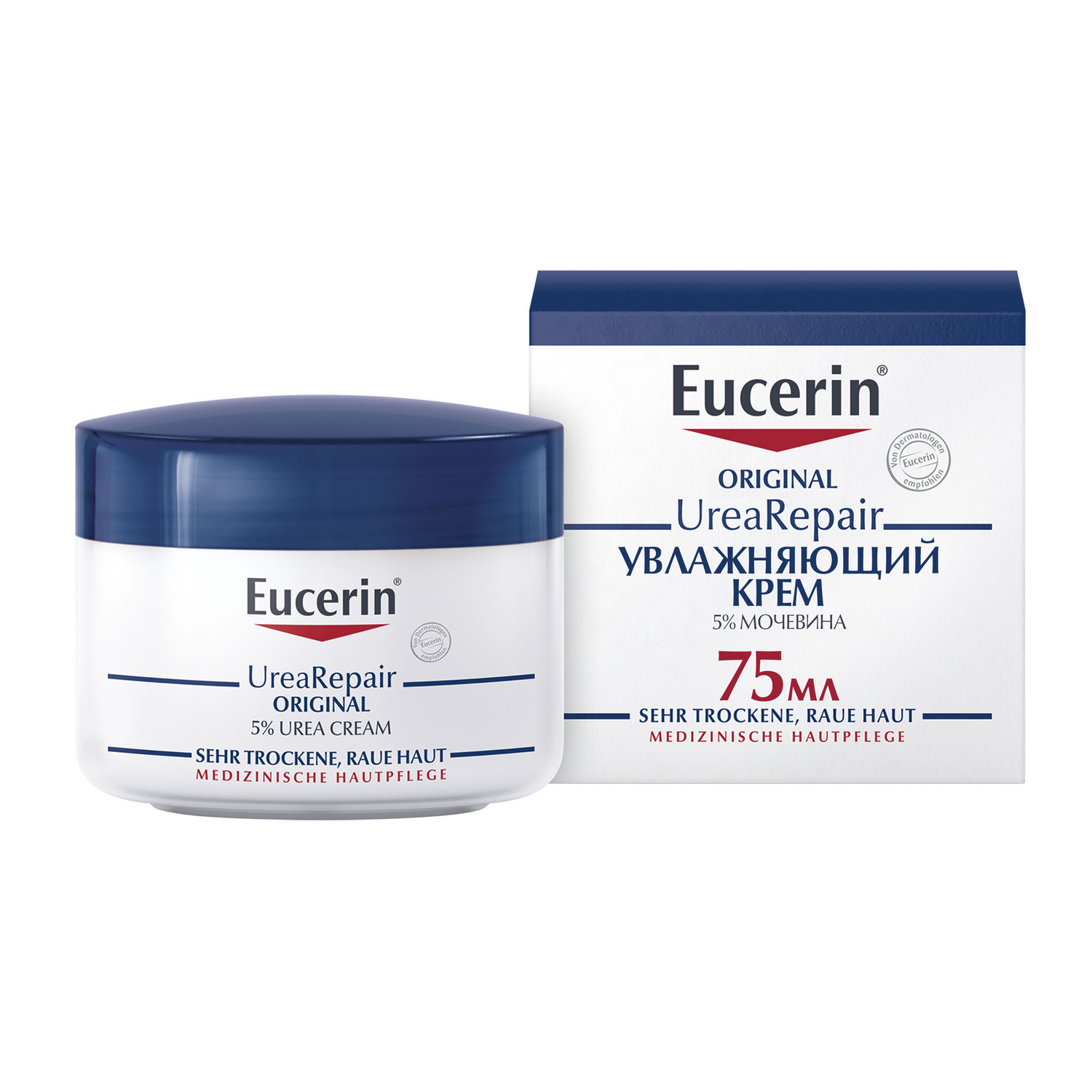 Eucerin Увлажняющий крем с 5% мочевиной, 75 мл (Eucerin, UreaRepair) уход за телом eucerin увлажняющий крем с 5% мочевиной urearepair plus