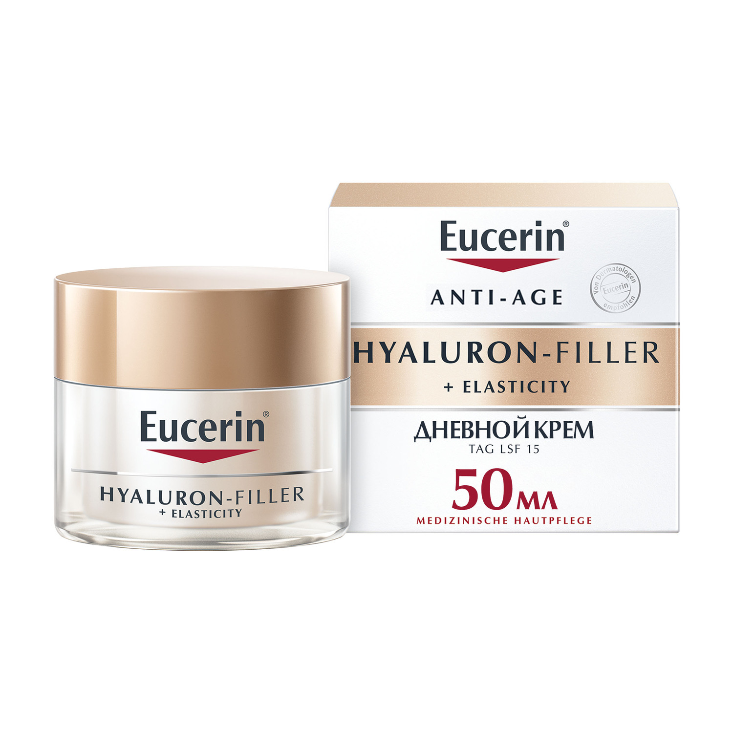 Эуцерин Крем для дневного ухода за кожей SPF 15, 50 мл (Eucerin, Hyaluron-Filler + Elasticity) фото 0