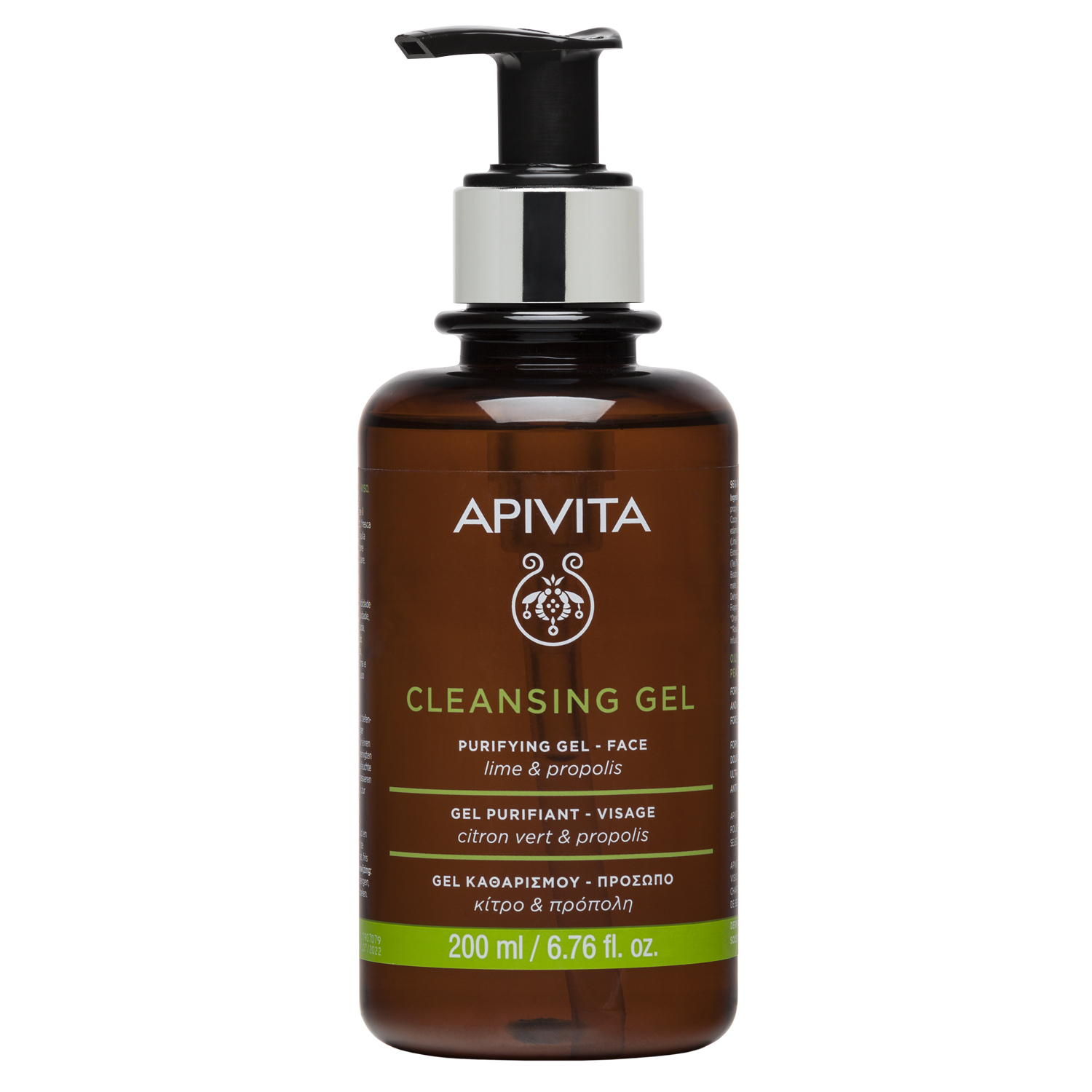 Апивита Очищающий гель для лица с Лаймом и Прополисом, 200 мл (Apivita, Cleansing) фото 0