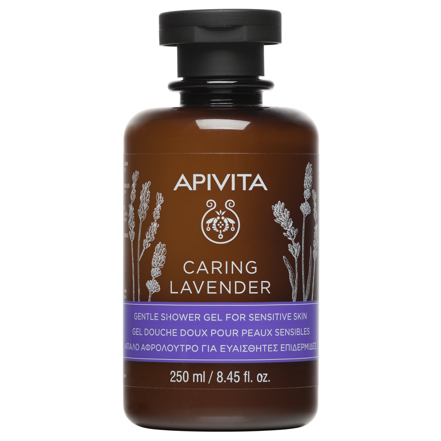 Apivita Гель для душа Лавандовый уход, 250 мл (Apivita, Body) гель для душа apivita mountain tea 250 мл