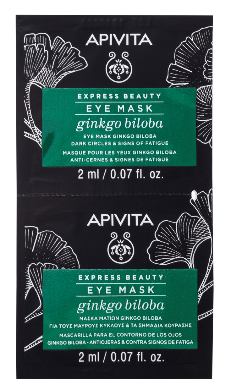 Апивита Маска для кожи вокруг глаз с гинкго билоба, 2 х 2 мл (Apivita, Express Beauty) фото 0