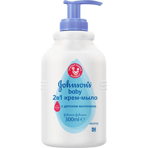 Джонсонс Беби Крем-мыло 2в1 для умывания для лица и рук 300 мл (Johnson's Baby, Для новорожденных) фото 0