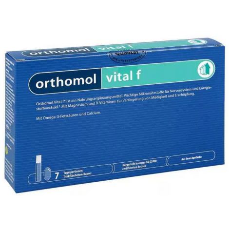 Ортомол Ортомоль витал ф жидкий флакон  20 мл и  капсулы  800 мг (Orthomol, Витамино-минеральные комплексы) фото 0