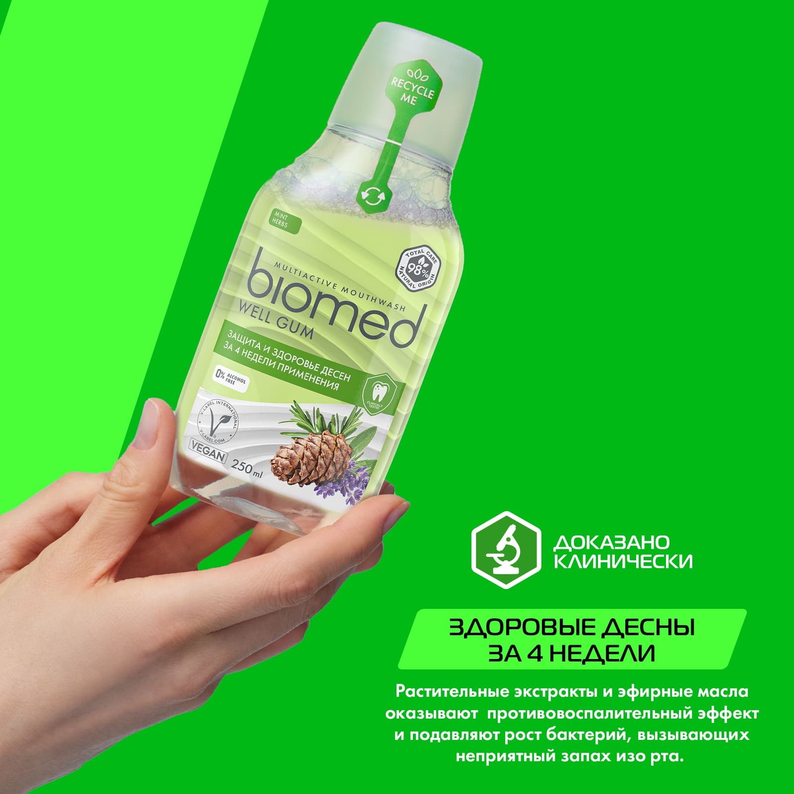 Сплат Комплексный ополаскиватель для полости рта Well Gum 6+, 250 мл (Splat, Biomed) фото 3