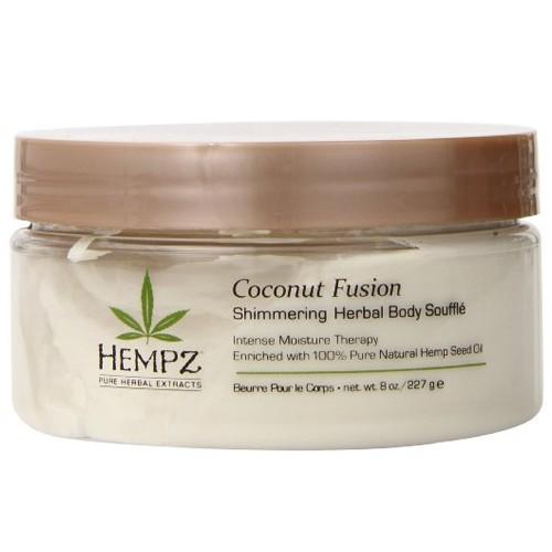 цена Hempz Суфле для тела с мерцающим эффектом Herbal Body Souffle Coconut Fusion, 227 гр (Hempz, Кокосовый фьюжн)