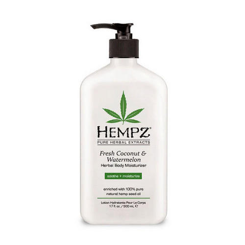 Хемпз Молочко для тела увлажняющее Fresh Coconut & Watermelon Herbal Body Moisturizer, 500 мл (Hempz, Кокос и арбуз) фото 0