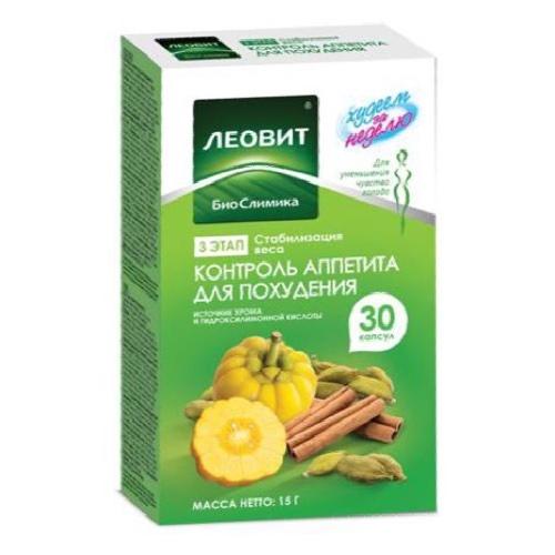 Леовит Контроль аппетита для похудения. Упаковка 30 капсул (Леовит, Худеем за неделю) фото 0