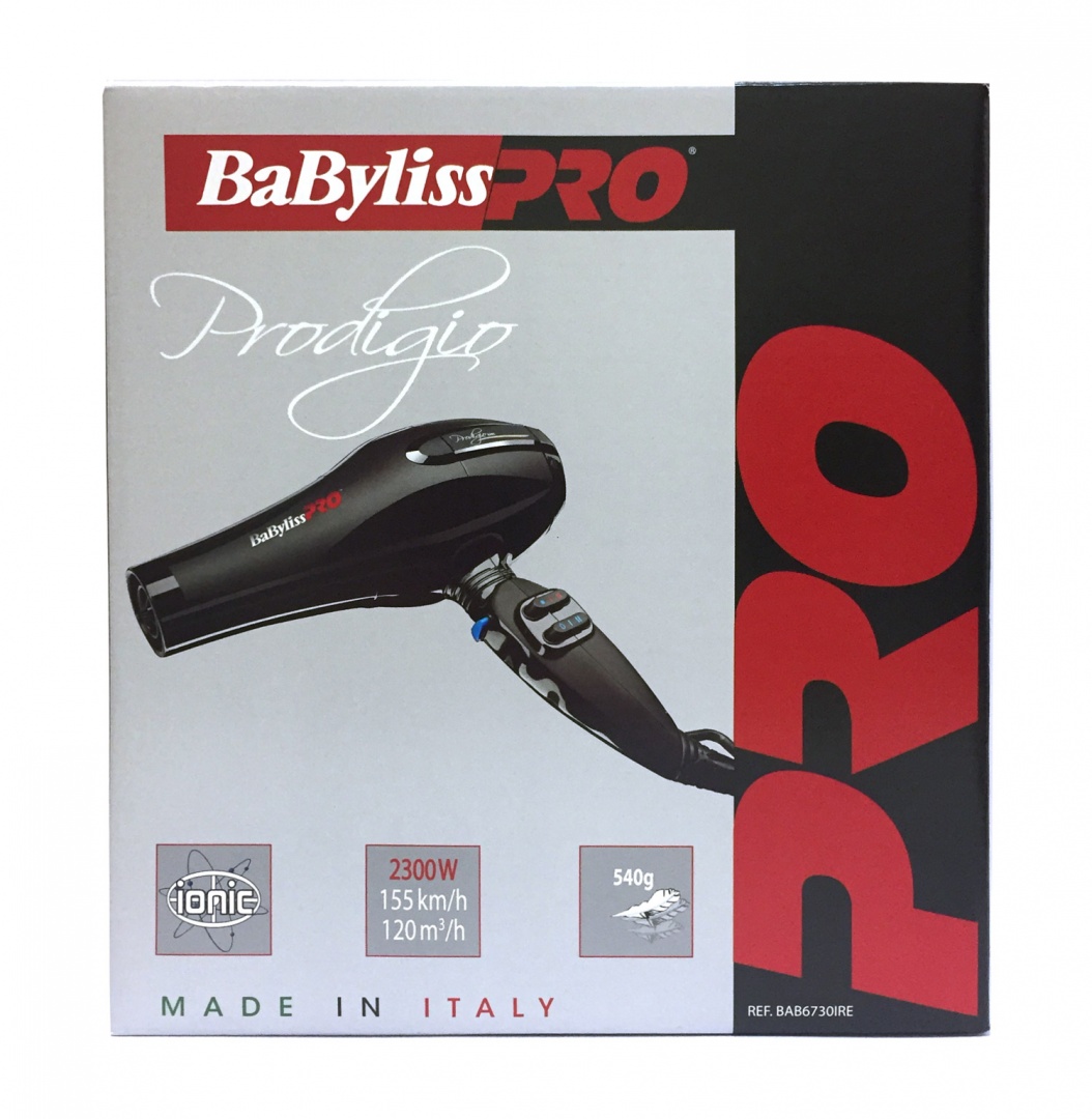 Бэбилисс Фен Pro Prodigio 2300 Вт c ионизацией и 2 насадками 1 шт (Babyliss, Фены) фото 0