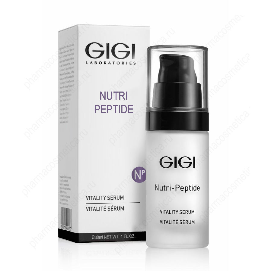 GiGi Пептидная обновляющая сыворотка Vitality Serum, 30 мл (GiGi, Nutri-Peptide) маска пилинг gigi черная пептидная вторая кожа nutri peptide second skin mask nutri peptide