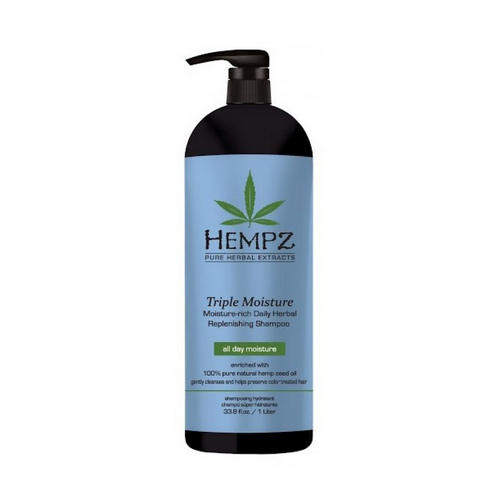 Hempz Шампунь с эффектом тройного увлажнения Triple Moisture Replenishing Shampoo, 1000 мл (Hempz, Тройное увлажнение)