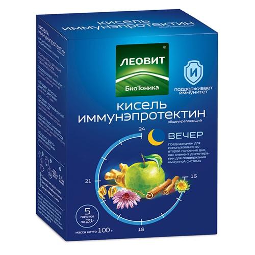 Леовит Кисель Тонизирующий. 5 пакетов по 20 г. Упаковка 100 г (Леовит, БиоТоника) фото 0