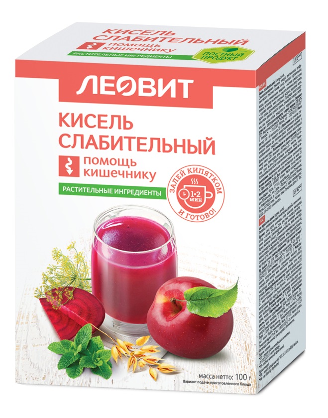 Леовит Кисель Слабительный. 5 пакетов по 20 г. Упаковка 100 г (Леовит) леовит кисель при кашле 5 пакетов по 20 г упаковка 100 г леовит