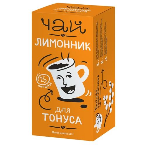 Леовит Чай Лимонник для тонуса. 25 пакетов по 2 г. Упаковка 50 г (Леовит, Леовит) фото 0