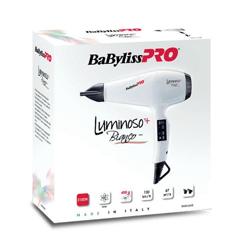 Babyliss Фен белый 2100Вт с 2 насадками 1 шт (Babyliss, Фены)
