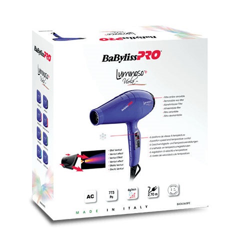 Бэбилисс Фен фиолетовый 2100Вт с  2 насадками 1 шт (Babyliss, Фены) фото 1