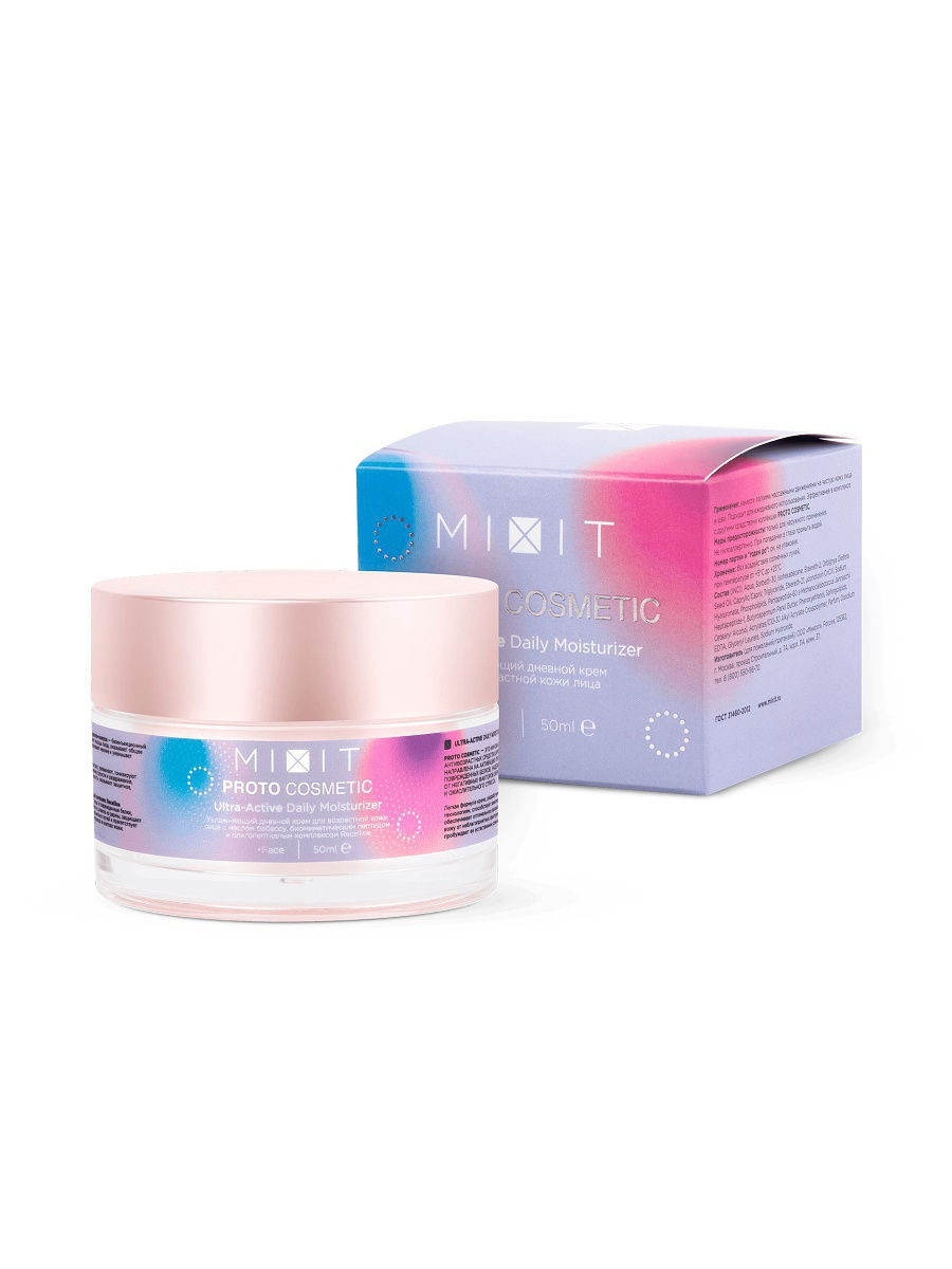 Миксит Увлажняющий дневной крем Proto Cosmetic для возрастной кожи лица, 50 мл (Mixit, Для лица) фото 0