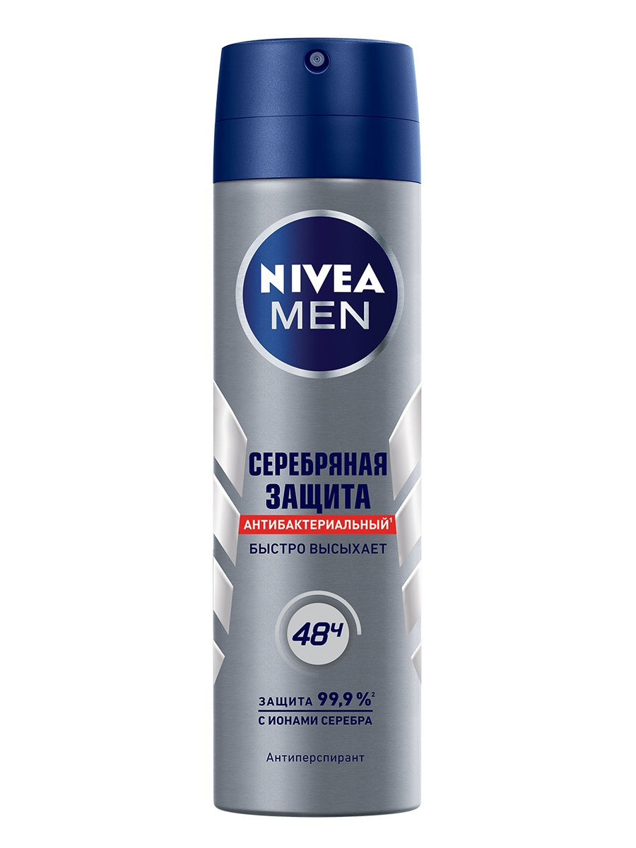 Нивеа Дезодорант-антиперспирант мужской Серебряная защита 150 мл (Nivea, Для мужчин) фото 0