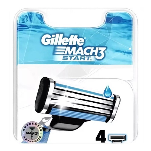 Жиллетт Mach 3 start сменные кассеты для бритья N4 1 шт (Gillette, Бритвы и лезвия) фото 0