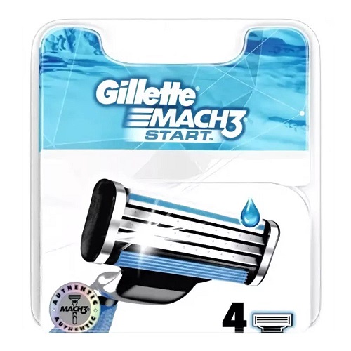 

Gillette Mach 3 start сменные кассеты для бритья N4 1 шт (Gillette, Бритвы и лезвия), Бритвы и лезвия