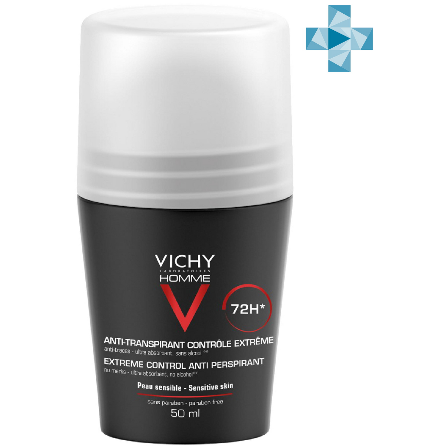Виши Шариковый дезодорант против избыточного потоотделения 72 часа, 50 мл (Vichy, Vichy Homme) фото 0