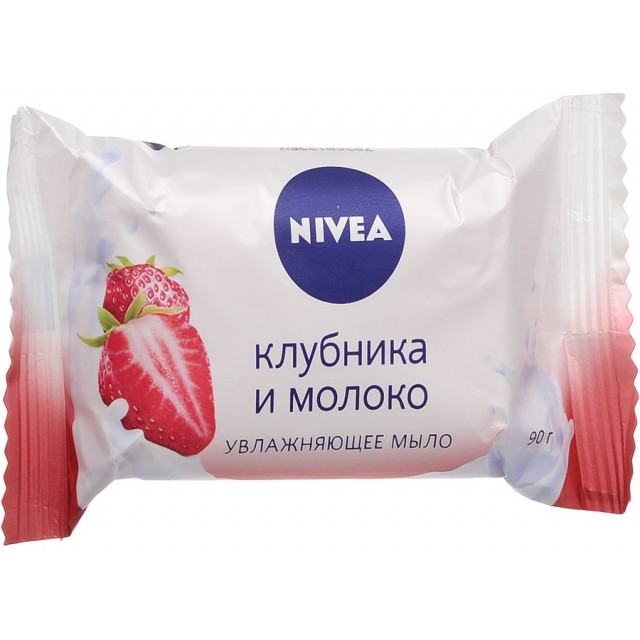Нивеа Мыло-уход Клубника-Молоко, 90 гр (Nivea, Уход за руками) фото 0